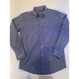 Theory Dress Shirt Mens 16 32/33  Blue Cotton Button‎